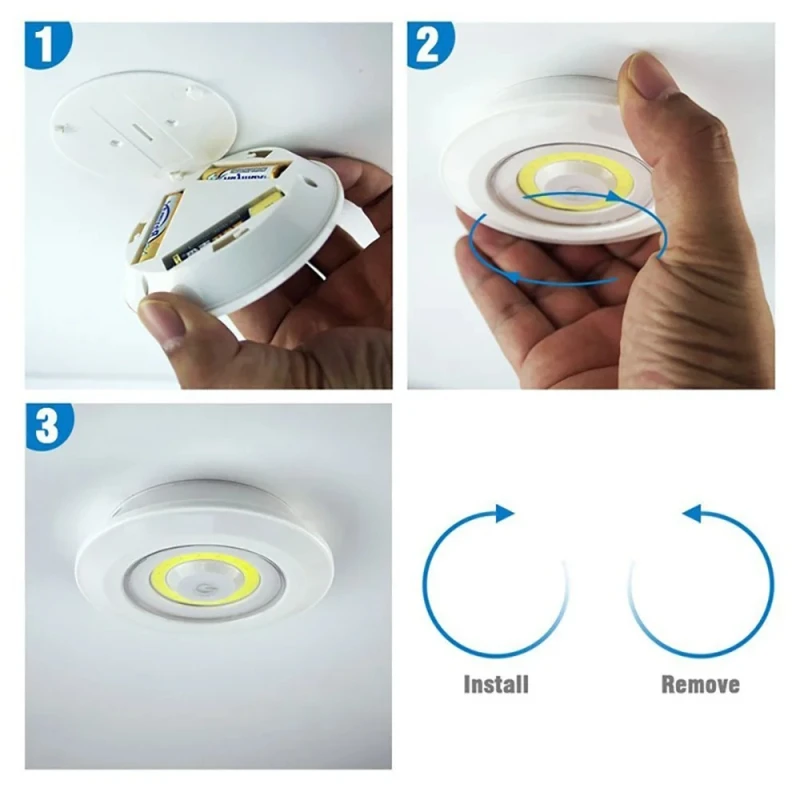Set 3 led COB lampe sa daljinskim - Image 3
