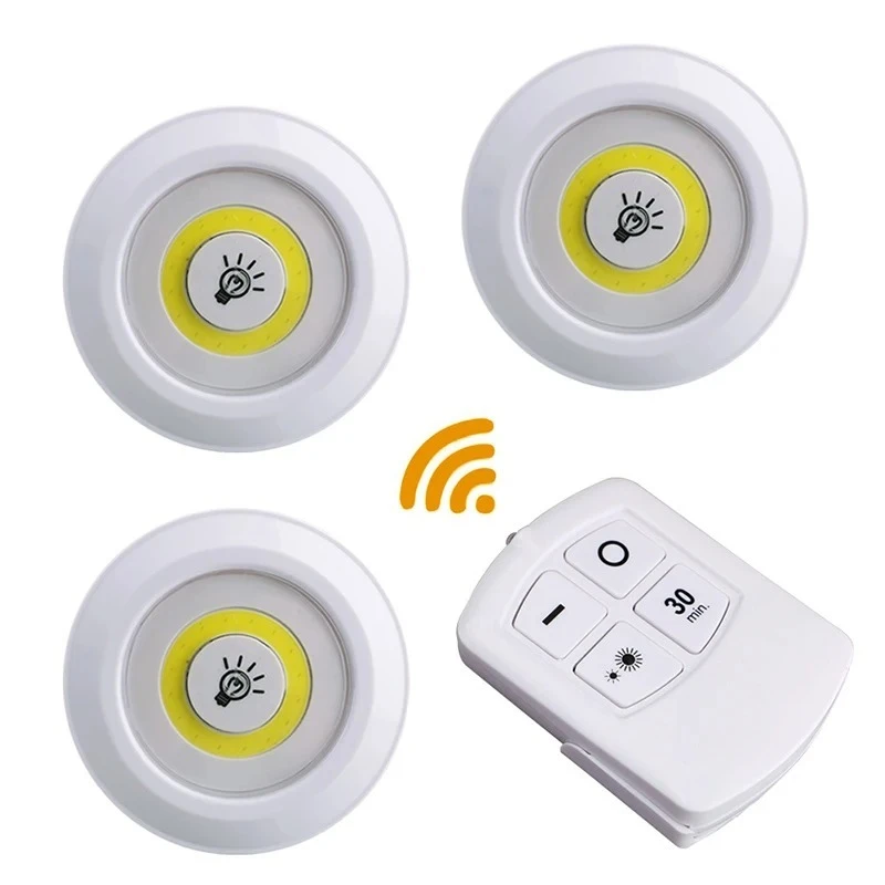 Set 3 led COB lampe sa daljinskim