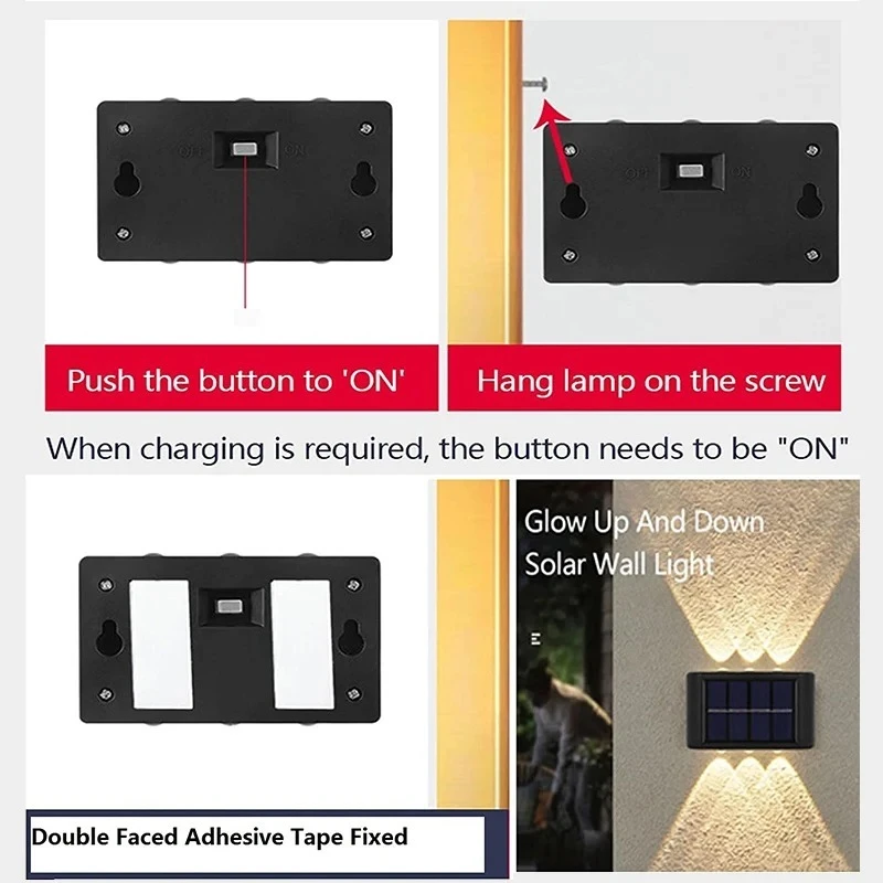 Solarna zidna lampa - dvostrano osvetljenje