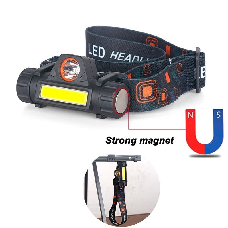 USB led lampa za glavu HEADLIGHT COB T6