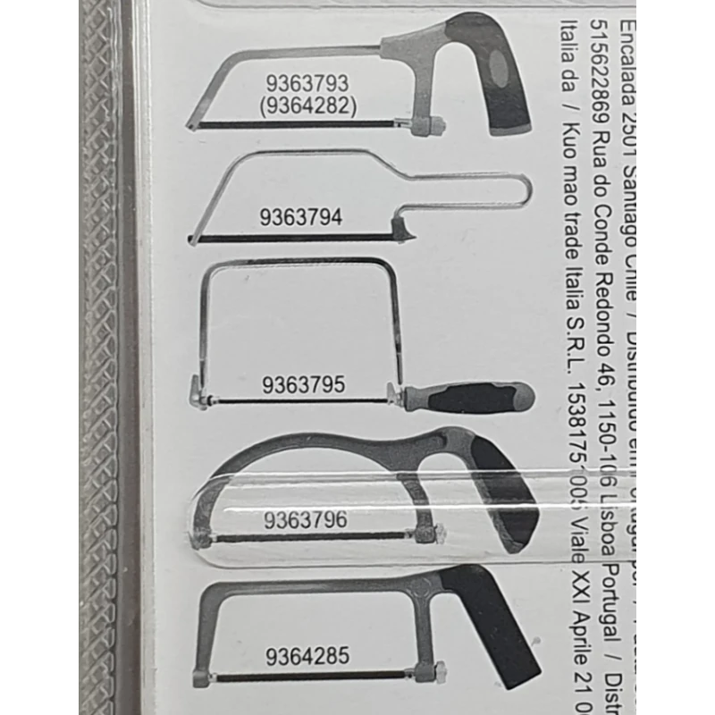 List testere 155mm set 6kom metal/drvo KMT tools